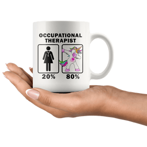 RobustCreative-Occupational Therapist Dabbing Unicorn 20 80 Principle Superhero Girl Womens - 11oz White Mug Medical Personnel Gift Idea