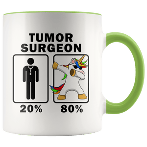 RobustCreative-Tumor Surgeon Dabbing Unicorn 80 20 Principle Graduation Gift Mens - 11oz Accent Mug Medical Personnel Gift Idea