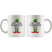 Load image into Gallery viewer, RobustCreative-Im The Grandmother Elf Matching Family Christmas - 11oz White Mug Christmas group green pjs costume Gift Idea
