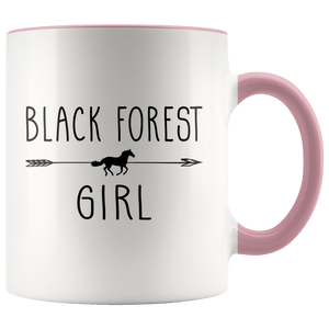 RobustCreative-Black Forest Horse Girl Gifts Horses Lover Riding Racing - 11oz Accent Mug Riding Lover Gift Idea