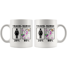 Load image into Gallery viewer, RobustCreative-Travel Nurse Dabbing Unicorn 20 80 Principle Superhero Girl Womens - 11oz White Mug Medical Personnel Gift Idea
