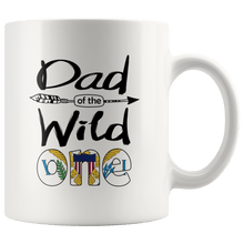 Load image into Gallery viewer, RobustCreative-White Virgin Islander Dad of the Wild One Birthday US Virgin Islands Flag White 11oz Mug Gift Idea
