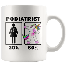 Load image into Gallery viewer, RobustCreative-Podiatrist Dabbing Unicorn 20 80 Principle Superhero Girl Womens - 11oz White Mug Medical Personnel Gift Idea
