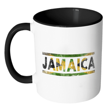Load image into Gallery viewer, RobustCreative-Retro Vintage Flag Jamaican Jamaica 11oz Black &amp; White Coffee Mug ~ Both Sides Printed
