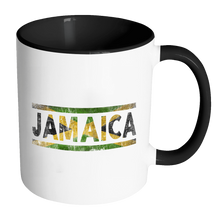 Load image into Gallery viewer, RobustCreative-Retro Vintage Flag Jamaican Jamaica 11oz Black &amp; White Coffee Mug ~ Both Sides Printed
