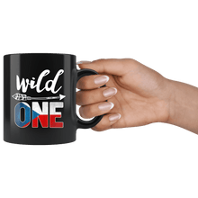 Load image into Gallery viewer, RobustCreative-Czech Republic Wild One Birthday Outfit 1 Czech Flag Black 11oz Mug Gift Idea

