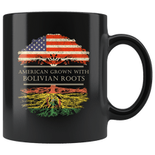 Load image into Gallery viewer, RobustCreative-Bolivian Roots American Grown Fathers Day Gift - Bolivian Pride 11oz Funny Black Coffee Mug - Real Bolivia Hero Flag Papa National Heritage - Friends Gift - Both Sides Printed
