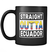 Load image into Gallery viewer, RobustCreative-Straight Outta Ecuador - Ecuadorian Flag 11oz Funny Black Coffee Mug - Independence Day Family Heritage - Women Men Friends Gift - Both Sides Printed (Distressed)
