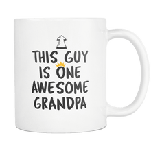 Load image into Gallery viewer, RobustCreative-One Awesome Grandpa - Birthday Gift 11oz Funny White Coffee Mug - Fathers Day B-Day Party - Women Men Friends Gift - Both Sides Printed (Distressed)
