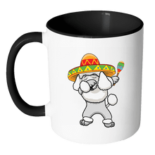 Load image into Gallery viewer, RobustCreative-Dabbing Poodle Dog in Sombrero - Cinco De Mayo Mexican Fiesta - Dab Dance Mexico Party - 11oz Black &amp; White Funny Coffee Mug Women Men Friends Gift ~ Both Sides Printed
