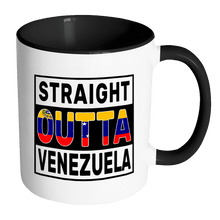 Load image into Gallery viewer, RobustCreative-Straight Outta Venezuela - Venezuelan Flag 11oz Funny Black &amp; White Coffee Mug - Independence Day Family Heritage - Women Men Friends Gift - Both Sides Printed (Distressed)
