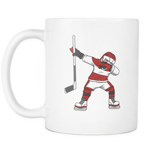Load image into Gallery viewer, RobustCreative-Dabbing Ice Hockey - Hockey 11oz Funny White Coffee Mug - Puck Madness Eat Sleep Hockey Repeat - Women Men Friends Gift - Both Sides Printed (Distressed)
