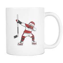 Load image into Gallery viewer, RobustCreative-Dabbing Ice Hockey - Hockey 11oz Funny White Coffee Mug - Puck Madness Eat Sleep Hockey Repeat - Women Men Friends Gift - Both Sides Printed (Distressed)
