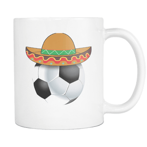 RobustCreative-Funny Soccer Ball Mexican Sports - Cinco De Mayo Mexican Fiesta - No Siesta Mexico Party - 11oz White Funny Coffee Mug Women Men Friends Gift ~ Both Sides Printed