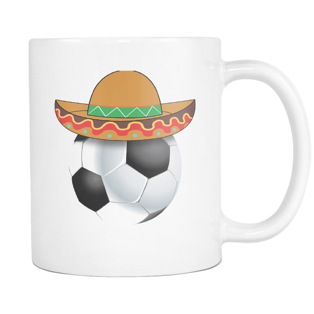RobustCreative-Funny Soccer Ball Mexican Sports - Cinco De Mayo Mexican Fiesta - No Siesta Mexico Party - 11oz White Funny Coffee Mug Women Men Friends Gift ~ Both Sides Printed