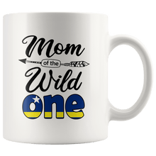 Load image into Gallery viewer, RobustCreative-Curacaoan Mom of the Wild One Birthday Curacao Flag White 11oz Mug Gift Idea
