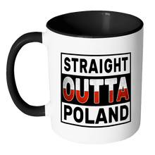 Load image into Gallery viewer, RobustCreative-Straight Outta Poland - Polish Flag 11oz Funny Black &amp; White Coffee Mug - Independence Day Family Heritage - Women Men Friends Gift - Both Sides Printed (Distressed)
