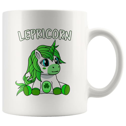 RobustCreative-Lepricorn  Unicorn Leprechaun St Pattys Day for Kids White 11oz Mug Gift Idea