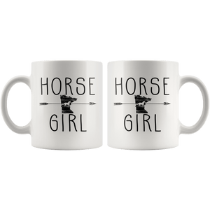 RobustCreative-Minnesota Horse Girl Gifts Minnesotan Shape Country for women - 11oz White Mug Riding Lover Gift Idea