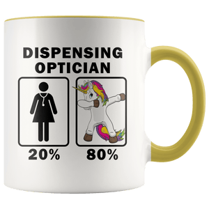 RobustCreative-Dispensing Optician Dabbing Unicorn 80 20 Principle Superhero Girl Womens - 11oz Accent Mug Medical Personnel Gift Idea