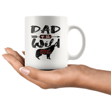 Load image into Gallery viewer, RobustCreative-Strong Dad of the Wild One Wolf 1st Birthday Wolves - 11oz White Mug plaid pajamas Gift Idea

