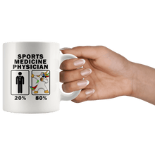 Load image into Gallery viewer, RobustCreative-Sports Medicine Physician Dabbing Unicorn 80 20 Principle Graduation Gift Mens - 11oz White Mug Medical Personnel Gift Idea
