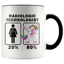 Load image into Gallery viewer, RobustCreative-Radiologic Technologist Dabbing Unicorn 20 80 Principle Superhero Girl Womens - 11oz Accent Mug Medical Personnel Gift Idea
