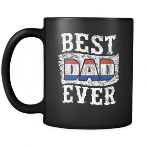 RobustCreative-Best Dad Ever Paraguay Flag - Fathers Day Gifts - Promoted to Daddy Gift From Kids - 11oz Black Funny Coffee Mug Women Men Friends Gift ~ Both Sides Printed