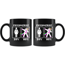 Load image into Gallery viewer, RobustCreative-Psychiatrist Dabbing Unicorn 20 80 Principle Superhero Girl Womens - 11oz Black Mug Medical Personnel Gift Idea
