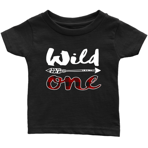 RobustCreative-First Birthday Outfit Boy 1st Wild One Year Old Boy Gifts Shirt Lumberjack Family Infant T-Shirt