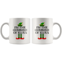 Load image into Gallery viewer, RobustCreative-Im The Grandmama of Elves Family Matching Elf Outfits PJ - 11oz White Mug Christmas group green pjs costume Gift Idea
