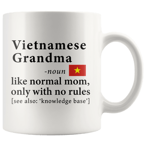 RobustCreative-Vietnamese Grandma Definition Vietnam Flag Grandmother - 11oz White Mug family reunion gifts Gift Idea