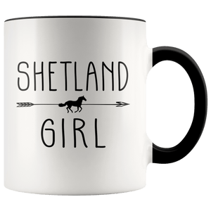 RobustCreative-Shetland Horse Girl Gifts Horses Lover Riding Racing - 11oz Accent Mug Racing Lover Gift Idea