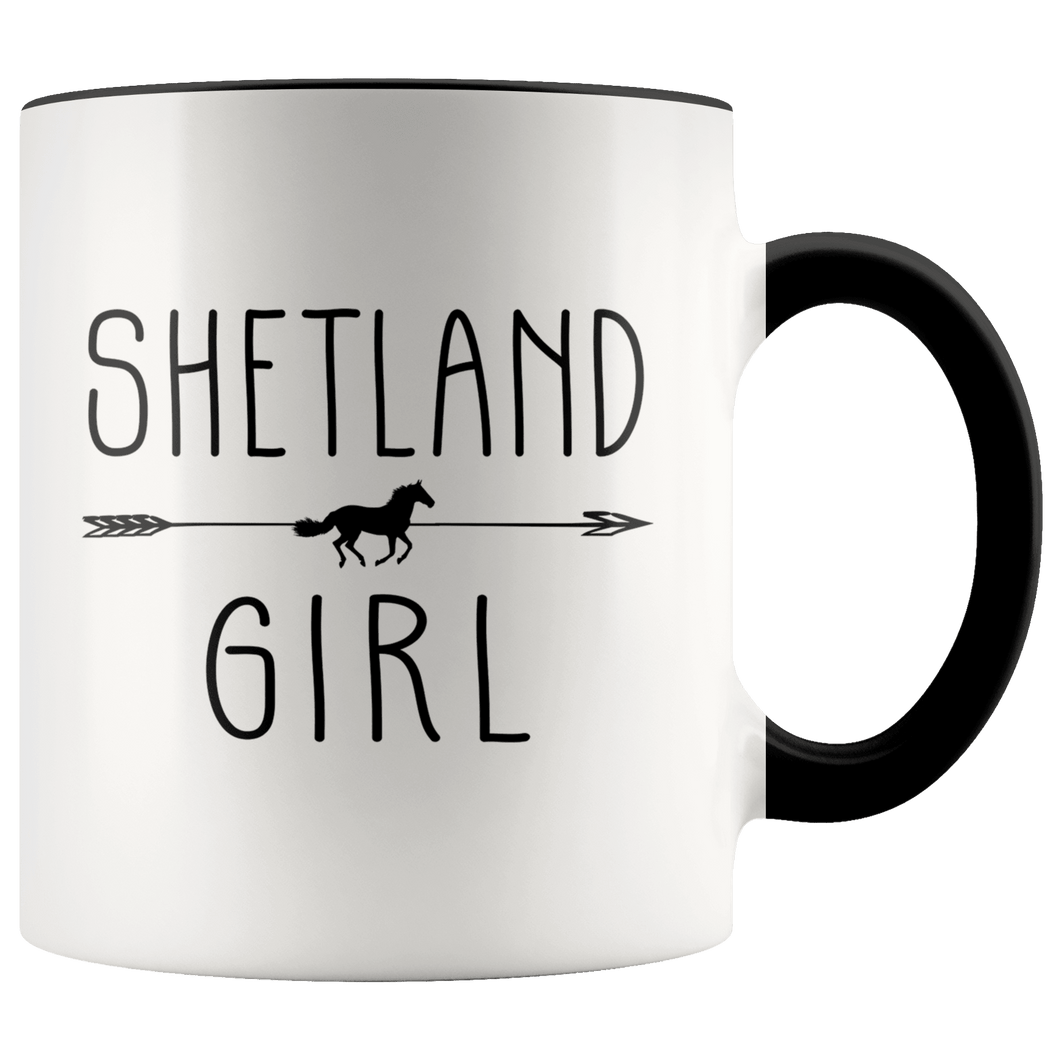 RobustCreative-Shetland Horse Girl Gifts Horses Lover Riding Racing - 11oz Accent Mug Racing Lover Gift Idea