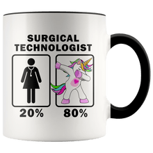 Load image into Gallery viewer, RobustCreative-Surgical Technologist Dabbing Unicorn 20 80 Principle Superhero Girl Womens - 11oz Accent Mug Medical Personnel Gift Idea
