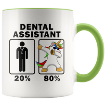 Load image into Gallery viewer, RobustCreative-Dental Assistant Dabbing Unicorn 80 20 Principle Graduation Gift Mens - 11oz Accent Mug Medical Personnel Gift Idea
