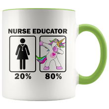 Load image into Gallery viewer, RobustCreative-Nurse Educator Dabbing Unicorn 20 80 Principle Superhero Girl Womens - 11oz Accent Mug Medical Personnel Gift Idea
