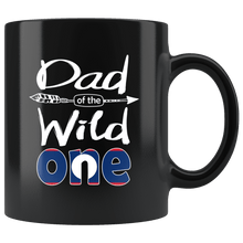 Load image into Gallery viewer, RobustCreative-Lao Dad of the Wild One Birthday Laos Flag Black 11oz Mug Gift Idea
