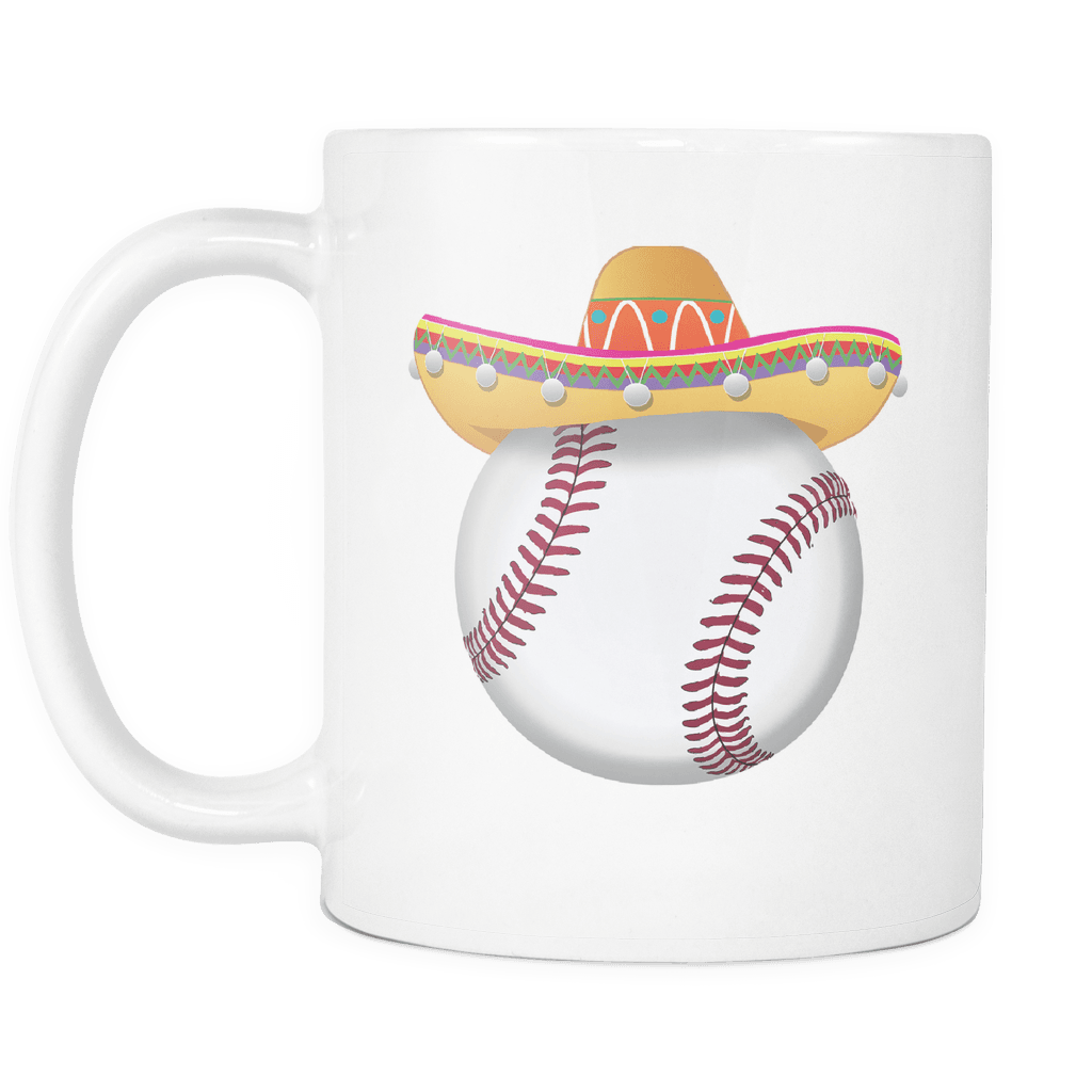 RobustCreative-Funny Baseball Mexican Sport - Cinco De Mayo Mexican Fiesta - No Siesta Mexico Party - 11oz White Funny Coffee Mug Women Men Friends Gift ~ Both Sides Printed