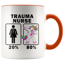 Load image into Gallery viewer, RobustCreative-Trauma Nurse Dabbing Unicorn 20 80 Principle Superhero Girl Womens - 11oz Accent Mug Medical Personnel Gift Idea
