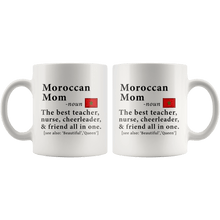 Load image into Gallery viewer, RobustCreative-Moroccan Mom Definition Morocco Flag Mothers Day - 11oz White Mug family reunion gifts Gift Idea

