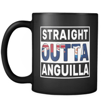 Load image into Gallery viewer, RobustCreative-Straight Outta Anguilla - Anguillian Flag 11oz Funny Black Coffee Mug - Independence Day Family Heritage - Women Men Friends Gift - Both Sides Printed (Distressed)
