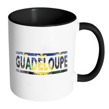 Load image into Gallery viewer, RobustCreative-Retro Vintage Flag Guadeloupean Guadeloupe 11oz Black &amp; White Coffee Mug ~ Both Sides Printed
