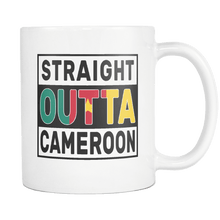 Load image into Gallery viewer, RobustCreative-Straight Outta Cameroon - Cameroonian Flag 11oz Funny White Coffee Mug - Independence Day Family Heritage - Women Men Friends Gift - Both Sides Printed (Distressed)
