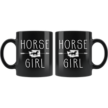 Load image into Gallery viewer, RobustCreative-Washington Horse Girl Gifts Washingtonian Shape Country for women - 11oz Black Mug Racing Lover Gift Idea
