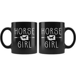 RobustCreative-Washington Horse Girl Gifts Washingtonian Shape Country for women - 11oz Black Mug Racing Lover Gift Idea