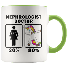 Load image into Gallery viewer, RobustCreative-Nephrologist Doctor Dabbing Unicorn 80 20 Principle Superhero Girl Womens - 11oz Accent Mug Medical Personnel Gift Idea
