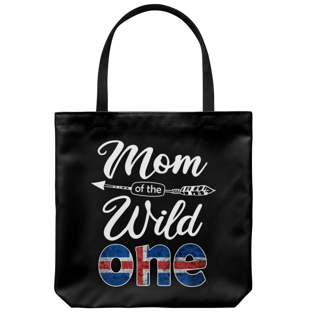 RobustCreative-Icelander Mom of the Wild One Birthday Iceland Flag Tote Bag Gift Idea