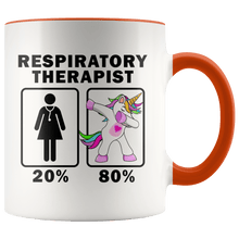 Load image into Gallery viewer, RobustCreative-Respiratory Therapist Dabbing Unicorn 20 80 Principle Superhero Girl Womens - 11oz Accent Mug Medical Personnel Gift Idea
