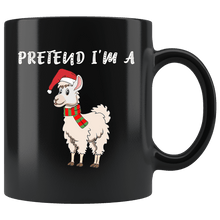 Load image into Gallery viewer, RobustCreative-Pretend Im a Llama Dabbing Santa Alpaca Peru Santas Hat - 11oz Black Mug Christmas gift idea Gift Idea
